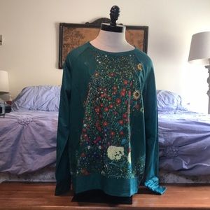 Vincent Van Gogh Sweatshirt Medium Green color